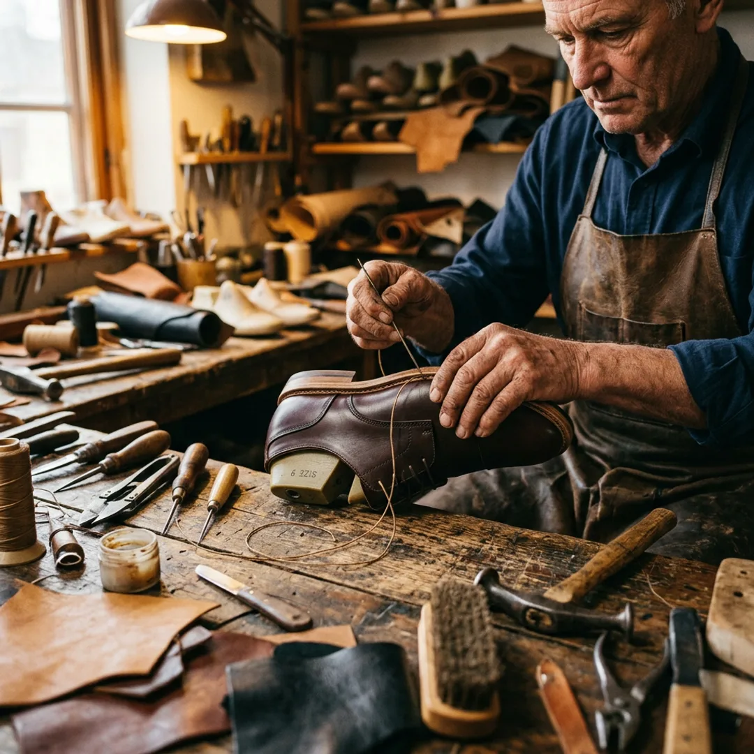 Artisan at work in the Steady Step workshop